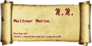 Meitner Merse névjegykártya